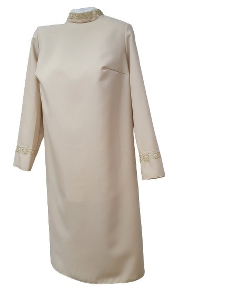 Платье ритуальное женское Одежда для похорон (Бежевый)