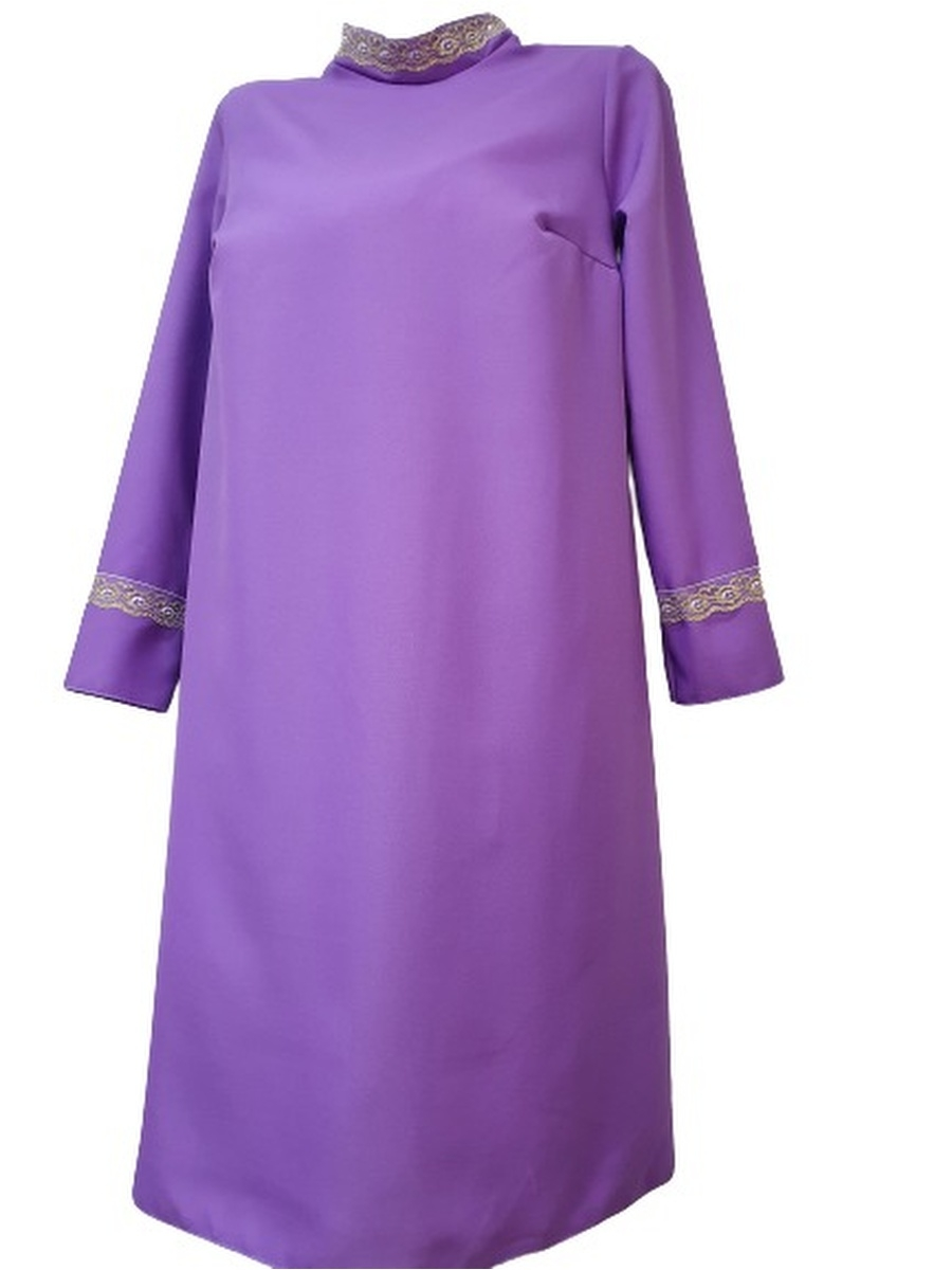 Платье ритуальное женское Одежда для похорон (Сиреневый)