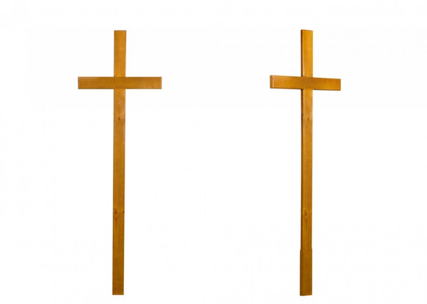 Крест на могилу сосновый Католический