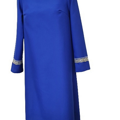 Платье ритуальное женское Одежда для похорон (Синий)
